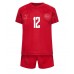 Danmark Kasper Dolberg #12 Hjemmebanesæt Børn VM 2022 Kortærmet (+ Korte bukser)